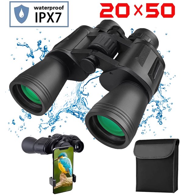 Oenbopo 20x50 Binoculars for Adults, HD IPX7 Waterproof Binoculars for