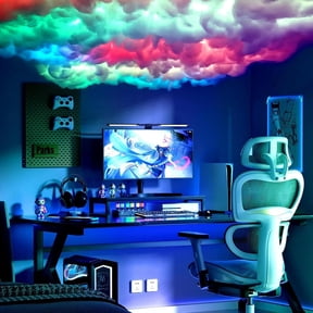 Oenbopo 3D Cloud Lightning,Cloud Music Sync Multicolor Changing Strip Light, Atmosphere DIY Creative Thunder Cloud Lamp Wall Ceiling Light for Bedroom Gaming Room Party,16.4FT