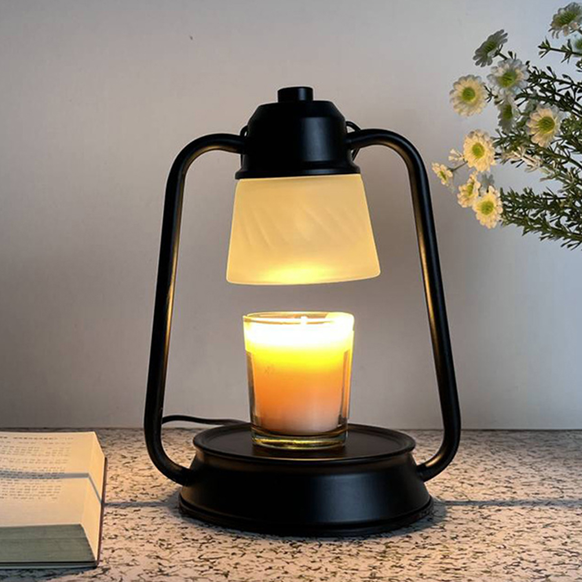 Oenbopo Candle Wax Warmer Lamp, Metal Candle Warmer Dimmable Candle