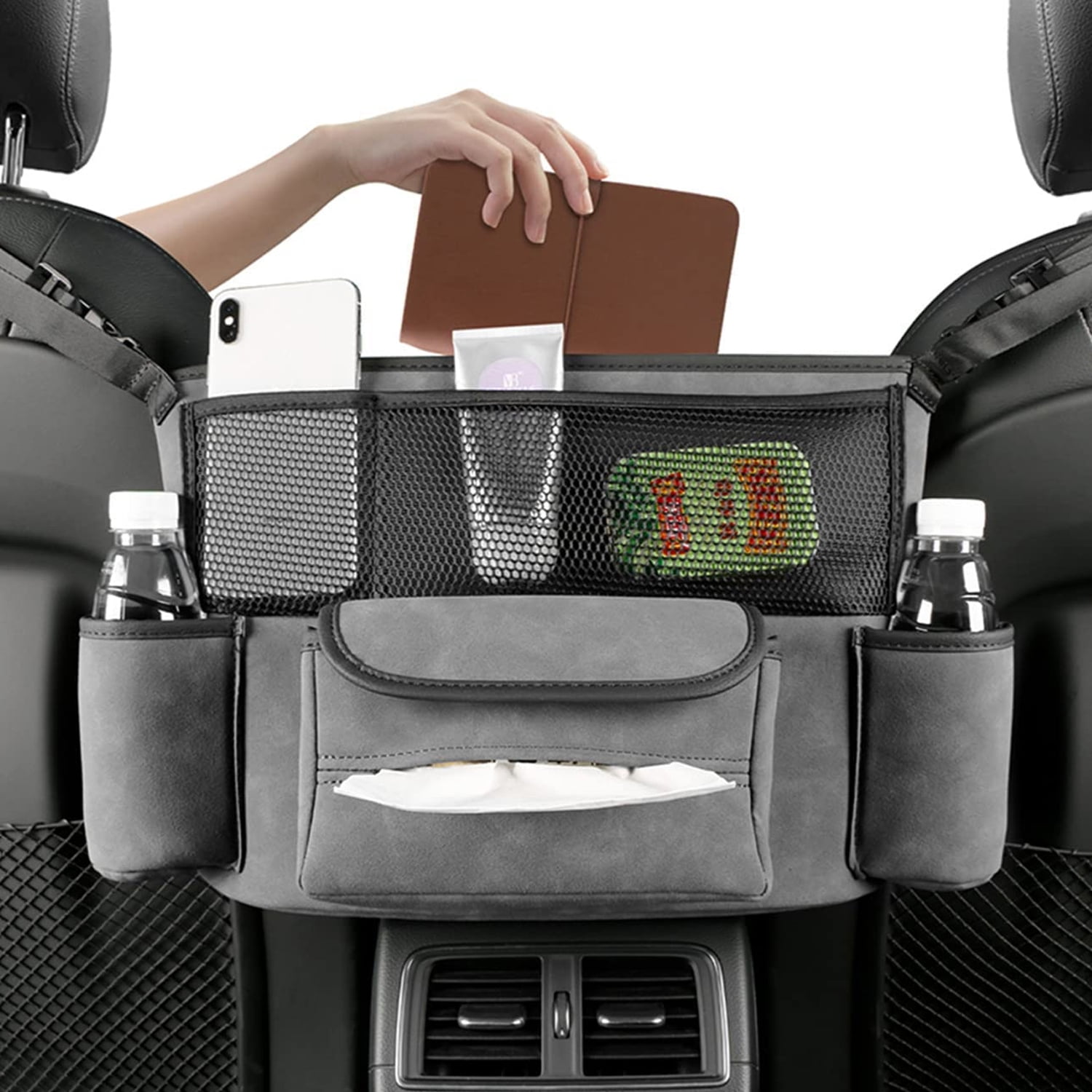 Car Seat Organizer Foldable Passenger Seat Organizer auto Front or Rear  Console Storage Box Collapsible Small Storage Basket - AliExpress