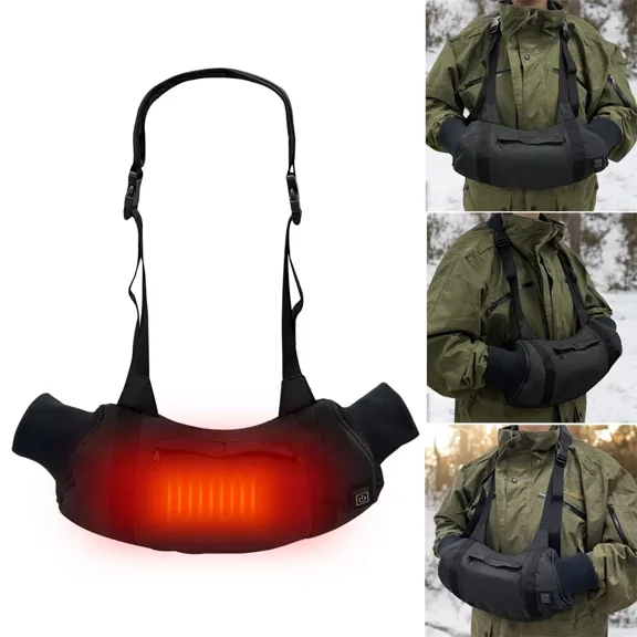 Oenbopo Heated Hand Muff,Electric Heated Hand Warmer Pouch,3 Temperature Control, Cold Weather Thermal Glove Waist Bag for Winter Outdoor Hunting, Camping,Skiing Football,Fishing,Camping, Golf