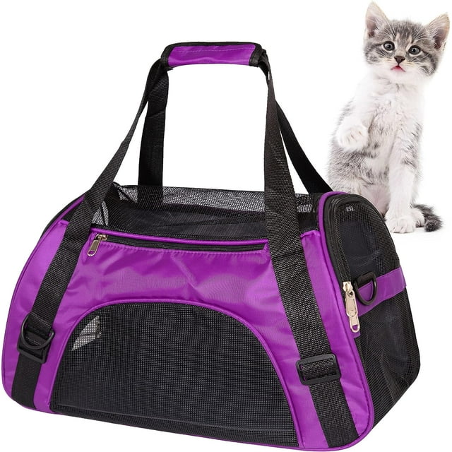 Oenbopo Pet Carrier Soft Sided Dog Carriers, 4Window Portable Foldable