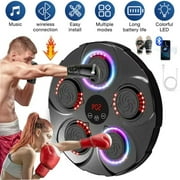 Oenbopo Upgrade Music Boxing Machine, Smart Bluetooth Interactive Wall-Mounted Punching Trainer with RGB Lights and 9-Speed Modes, Home Exercise Workout Gym Equipment, with Gloves