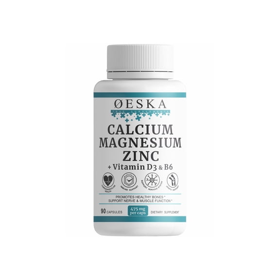 Oeska Calcium Magnesium and Zinc complex +D3- 475mg per capsule / 90 capsules