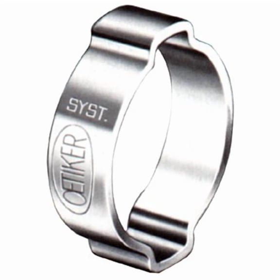 Oetiker 10100024 Zinc-Plated Steel Hose Clamp, Double Ear, ID Range 15 -18mm