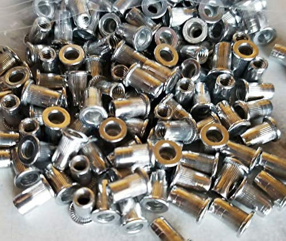 Of 100) 632 Rivet Nut Aluminum Knurled Nutserts Rivnut Nutsert SAE