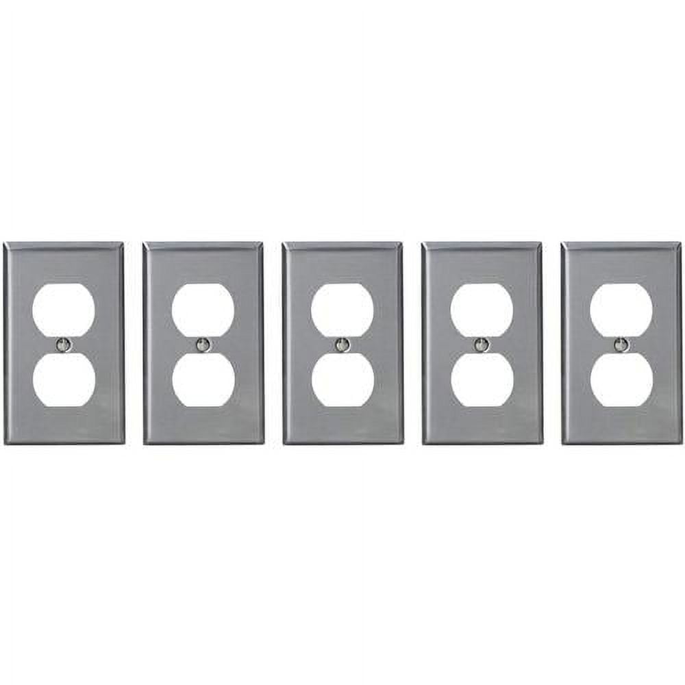 Of 5] 83210, Duplex Stainless Steel Wall Plate, 1 Gang Standard Size