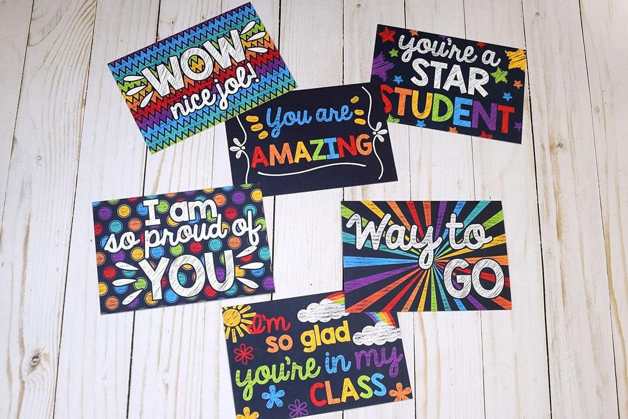 Of Colorful Chalkboard Themed Blank Postcards For Students From