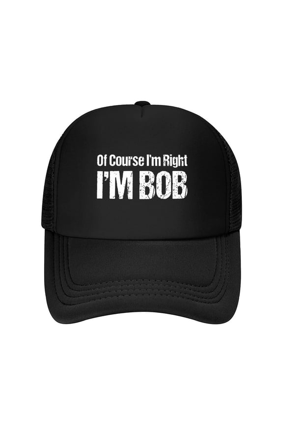 Of Course I'm Right Print Summer Mesh Baseball Cap for Men,Made In USA,Adjustable Breathable Caps Women Men's Hat Casual Trucker Hat