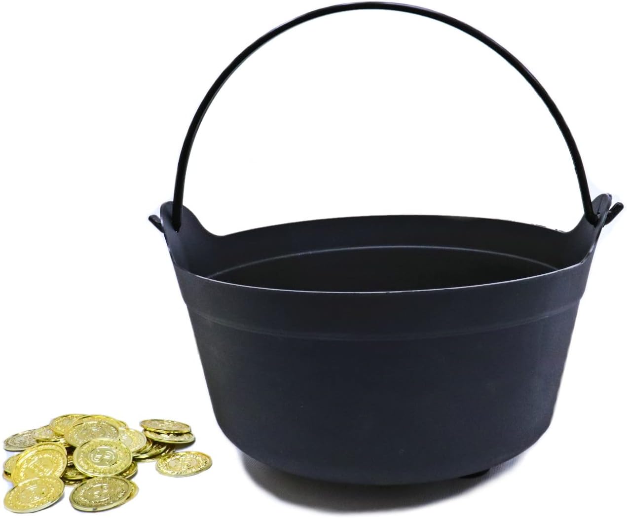 Of Gold Black Cauldron St. Patrick's Day Decor Bucket Of Coins