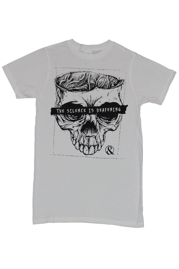 Of Mice and Men  Mens T-Shirt - The Silence is Deafening Skull Face (Medium)