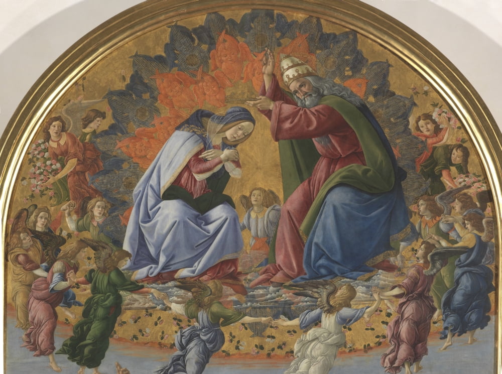 Of The Virgin With St John The Evangelist St Augustine St Jerome St Eligius (Altarpiece Of St Mark) Canvas Art - (24 x 18)