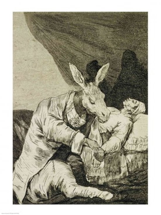 Of what ill will he die Canvas Art - Francisco De Goya (18 x 24)
