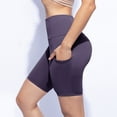 thumbnail image 1 of Ofenti High Waisted Yoga Shorts with Pockets Super Soft Biker Shorts for Workout Gym Running, 1 of 3
