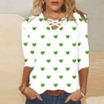 thumbnail image 1 of Xdegoge Ofertas En Ropa Womens 3/4 Sleeve Tops Hearts Graphic V Neck T Shirts Loose Fit Trendy Summer Tops 2025 Business Casual Tops Cute Soft Comfy Basic Tees, 1 of 5