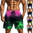 thumbnail image 1 of Ofertas en iluminación DDAPJ pyju Men's Graphic Beach Shorts Summer Casual Vacation Shorts Drawstring Waist Swim Trunks with Pockets Hot Pink XXL, 1 of 9