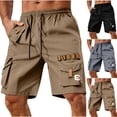 thumbnail image 1 of Ofertas en iluminación DDAPJ pyju Mens Cargo Sweat Shorts Drawstring Elastic Waist Jogger Athletic Shorts Lightweight Stretch Workout Gym Shorts with Multi Pockets Black M, 1 of 9