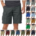 thumbnail image 1 of Ofertas relámpago de hoy DDAPJ pyju Men's Hiking Cargo Shorts Golf Athletic Shorts Lightweight Stretch Casual Summer Shorts with Pockets Light Blue S, 1 of 6