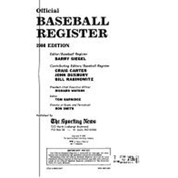 Pre-Owned Off Baseball Register-86 (Paperback) 0892042087 9780892042081