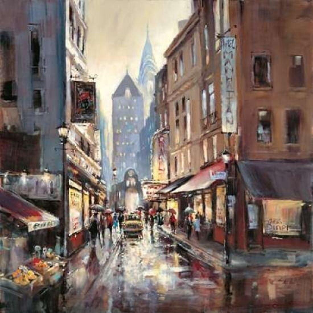 Off Broadway Canvas Art - Brent Heighton (24 x 24)