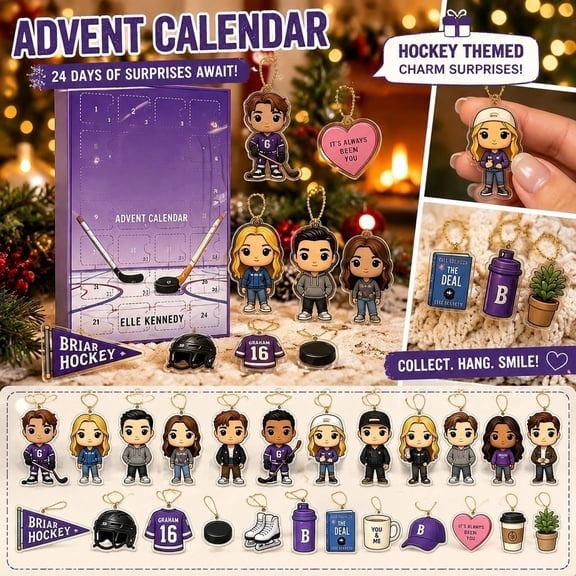 Off Campus Advent Calendar - 24pc 2D Flat Design, Acrylic Blind Box, Surprise Gift, Holiday Countdown Decoration