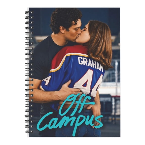 Off Campus Themed Spiral Notebook | Romantic Kissing Scene Cover | Fan Merchandise for Journaling, Note - Taking & Collecting