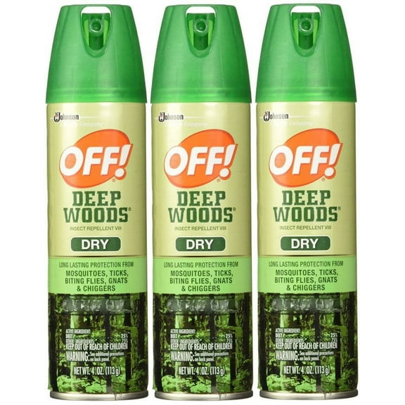 Off! Deep Woods Dry Insect Repellent VIII 4 oz (3 Pack)