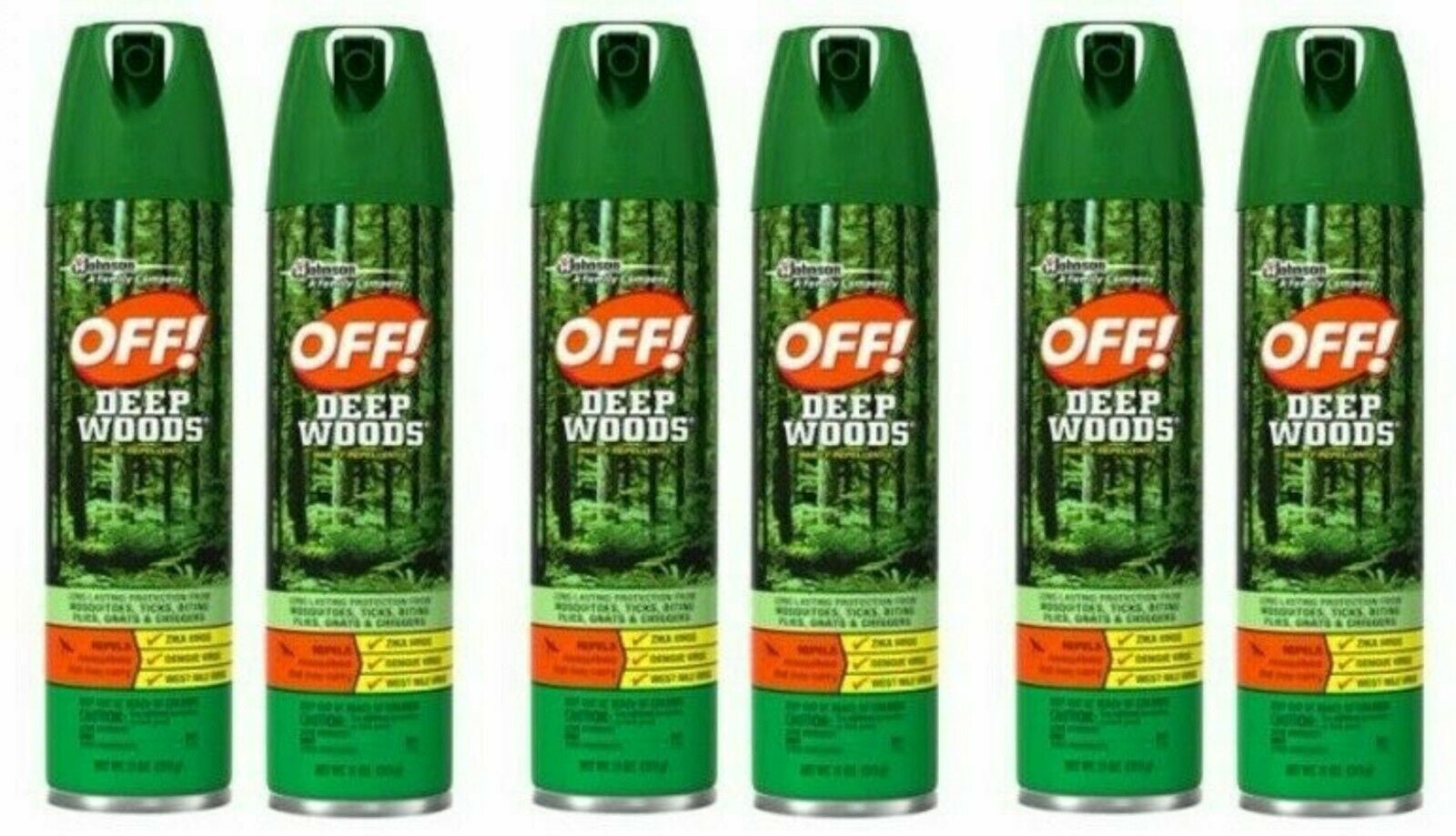 Off Deep Woods Insect Mosquitoes Repellent Spray Long Last Protection 11ozPack of 6
