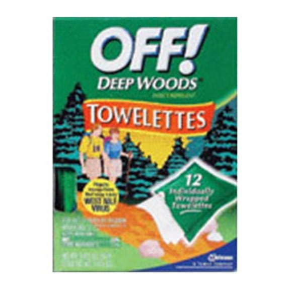 Off Deep Woods Insect Repellent Towelettes - 12 Ea /Pack, 2 Pack