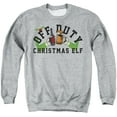 thumbnail image 1 of Off Duty Christmas Elf Unisex Adult Crewneck Sweatshirt, 1 of 5