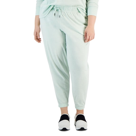 Off Duty Plus Size Jogger Pants Mint Wash 3X
