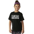 thumbnail image 1 of Off Duty Unicorn Fantasy Girls Kids T Shirt Tees Teen Brisco Brands L, 1 of 5