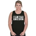 thumbnail image 1 of Off Duty Unicorn Fantasy Womens Plus Size Graphic Tank Top Brisco Brands 2X, 1 of 5
