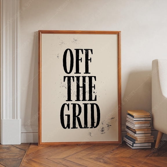 Off Grid Cabin Wall Art Wilderness Typography