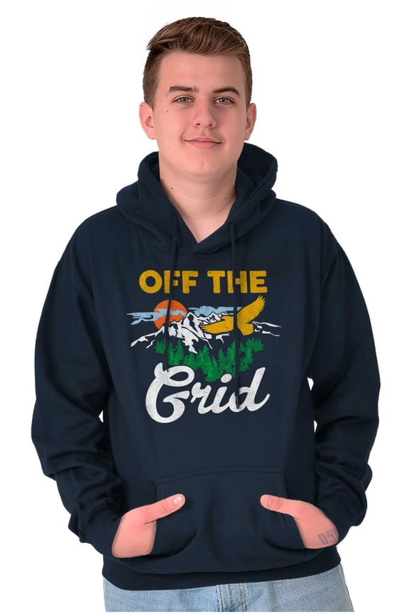 Off Grid Camping Relax Unwind Nature Hoodie Sweatshirt Women Men Brisco Brands L