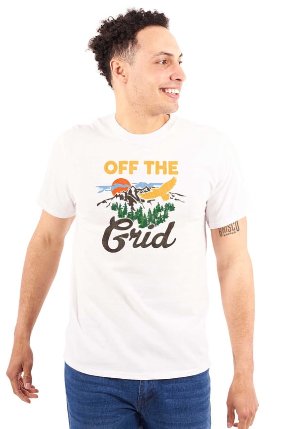 Off Grid Camping Relax Unwind Nature Men's Graphic T Shirt Tees Brisco Brands L