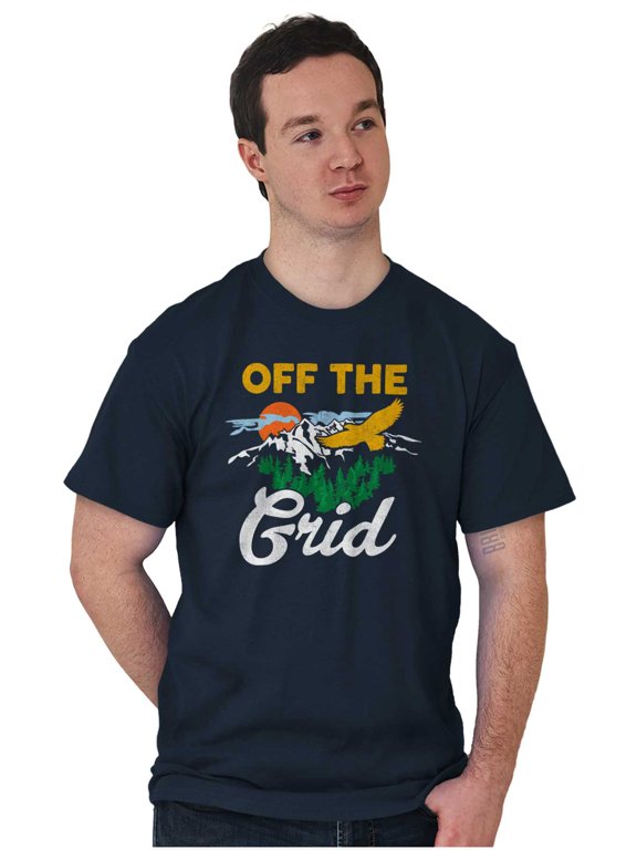 Off Grid Camping Relax Unwind Nature Men's Graphic T Shirt Tees Brisco Brands S