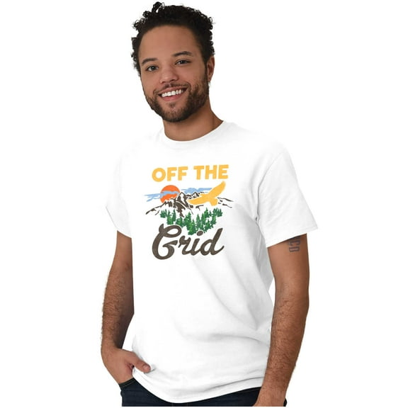 Off Grid Camping Relax Unwind Nature Men's Graphic T Shirt Tees Brisco Brands S