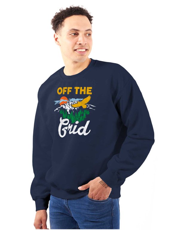 Off Grid Camping Relax Unwind Nature Sweatshirt for Men or Women Brisco Brands L