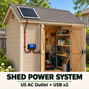 Off-Grid Solar Power System Kit, 20W Solar Panel with 12V Charge Controller, 150W Power Inverter, Battery Clip Adapter, AC Outlet & USB Output Battery Not Included
