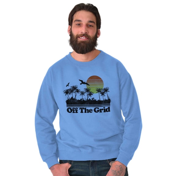 Off Grid Tropical Paradise Vacation Sweatshirt for Men or Women Brisco Brands X
