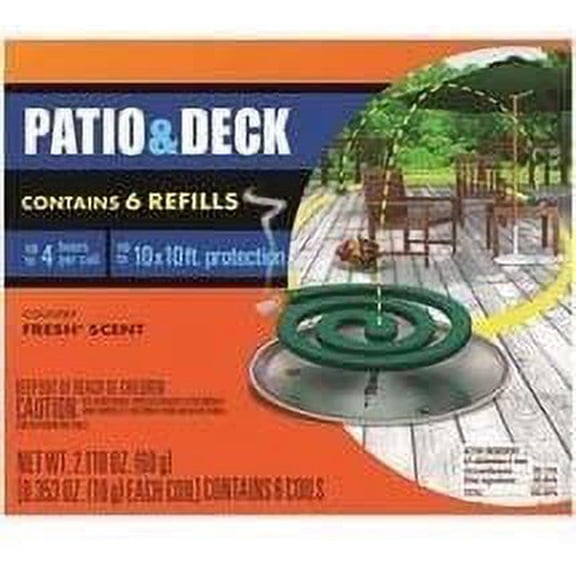 OFF! Mosquito Coil Bug Repellent Refill - Outdoor Insect Repellent Coil - 4 Count Refill Box