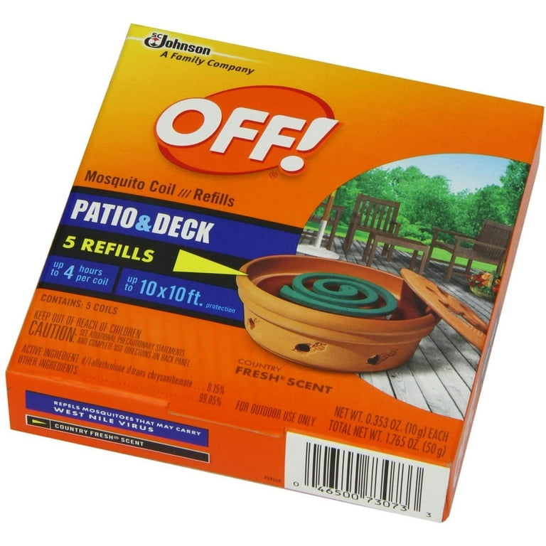 Off! Outdoor Mosquito Coil Refill, Repellent Backyard Insect