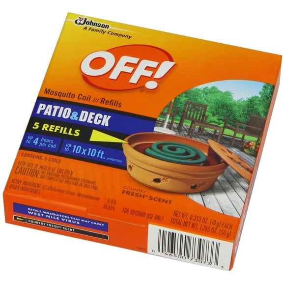 OFF! House/Yard Mosquito Repellent Coil Refill - Outdoor Insect Repellent - 5 Count