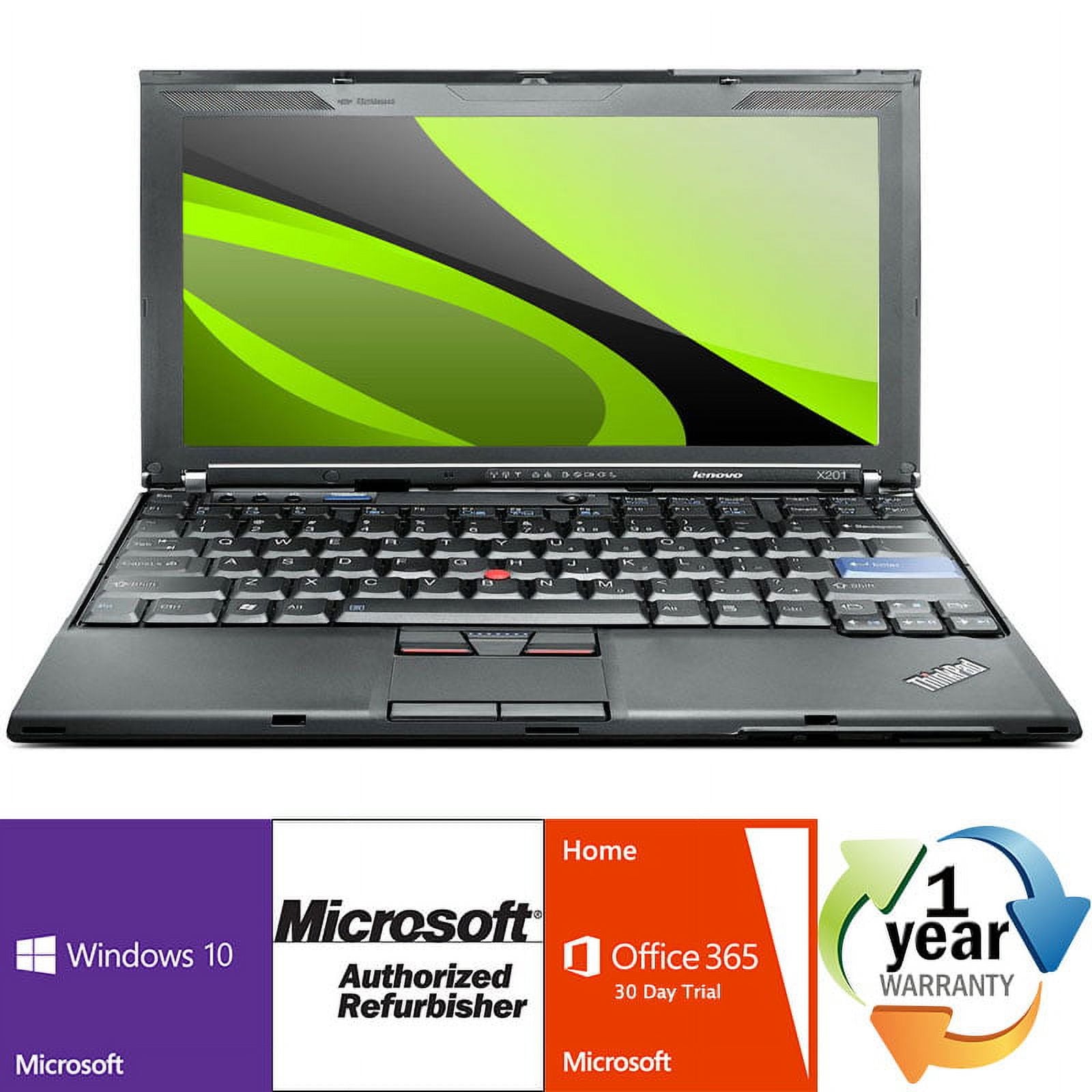 Off Lease Lenovo ThinkPad x201 i5 2.4GHz 4GB 240SSD Windows 10 Pro 