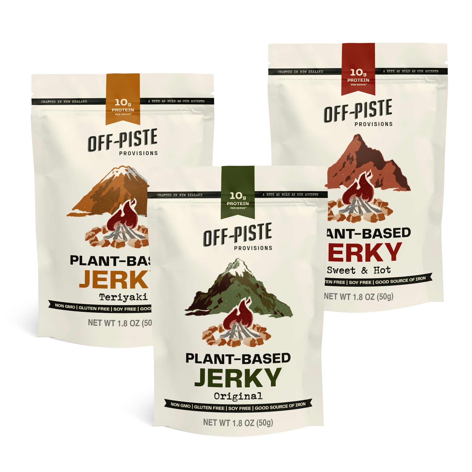 OffPiste Original PlantBased Jerky, MMF7 1.8oz. Healthy Snacks