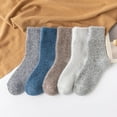 thumbnail image 1 of Off Promotions! 5 Pairs Mens Wool Socks Thick Warm Winter Socks Hiking Socks Mens Soft Casual Socks One Size Fits 6 To 11 Clearance!, 1 of 9