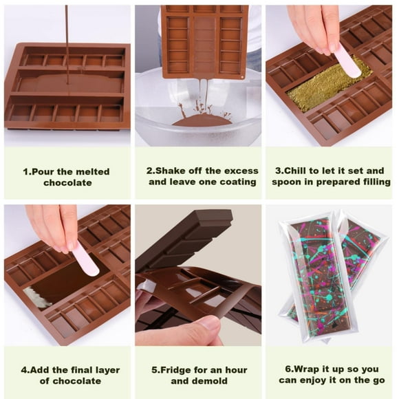 Off Promotions! Huayishang Biscuit Mold Thick Chocolate Bar Silicone Mold 2Pc, Kitchen Essentials Clearance Sale