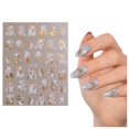 Off Promotions! Nail Sticker Shiny Holographic Self Adhesive Flower Art