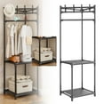 Off Promotions! Standing Coat Rack Material Two Layer Corner Storage